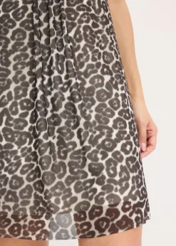 Hot Vestido corto con malla Mujer Vestidos