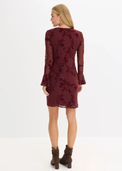 Outlet Vestido corto con malla Mujer Vestidos