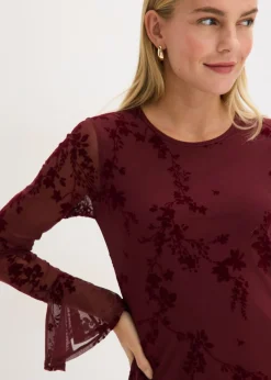 Outlet Vestido corto con malla Mujer Vestidos