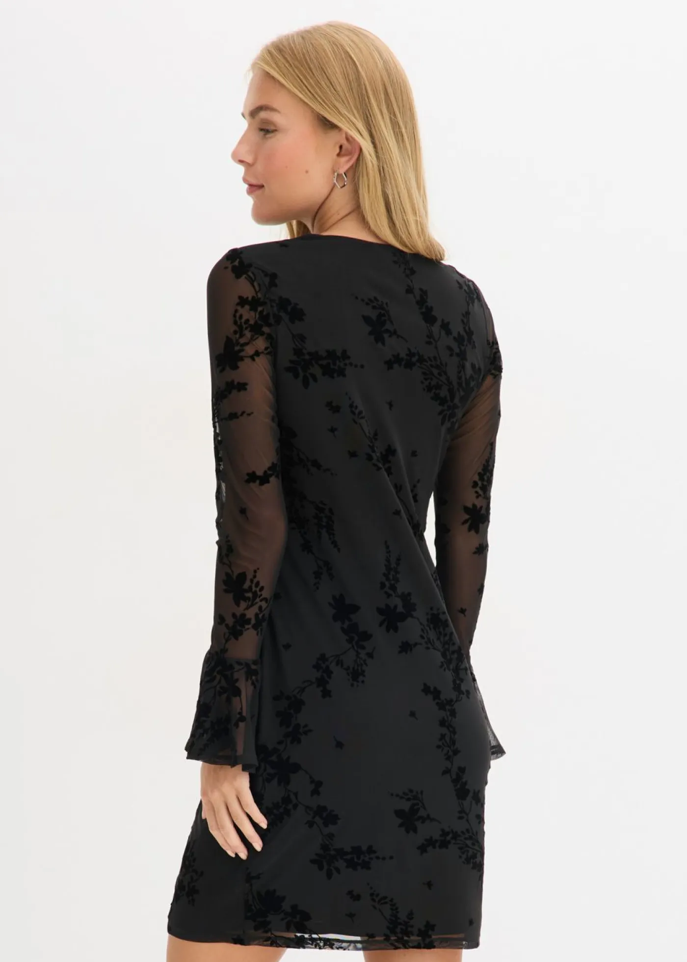 Clearance Vestido corto con malla Mujer Vestidos