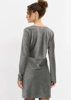 Discount Vestido corto con material brillante y detalle de lazo Mujer Vestidos