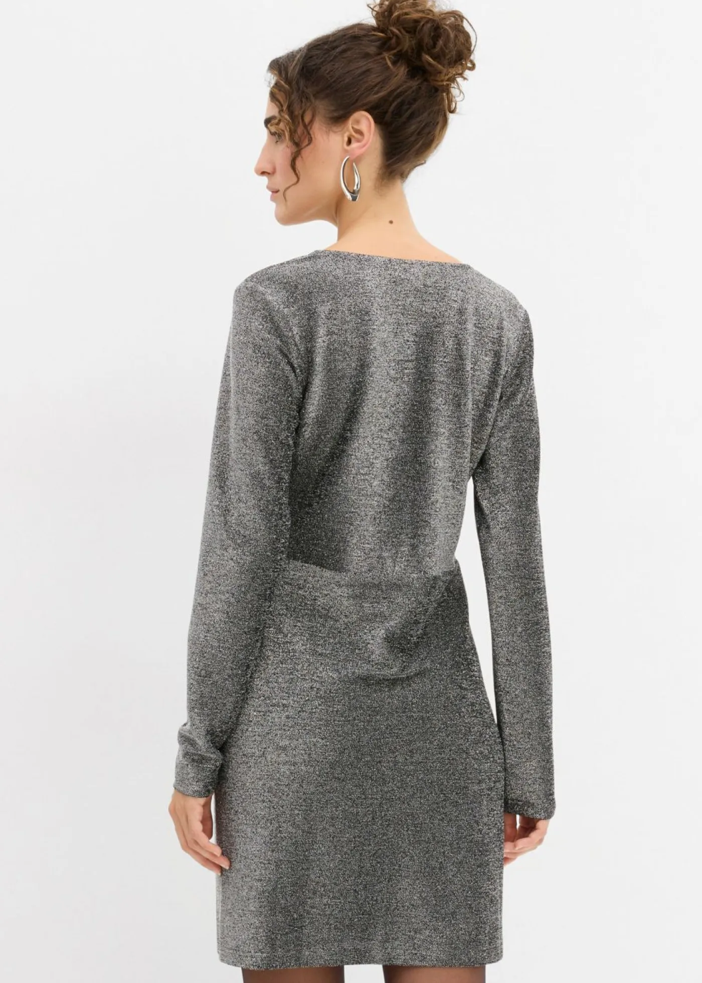 Discount Vestido corto con material brillante y detalle de lazo Mujer Vestidos