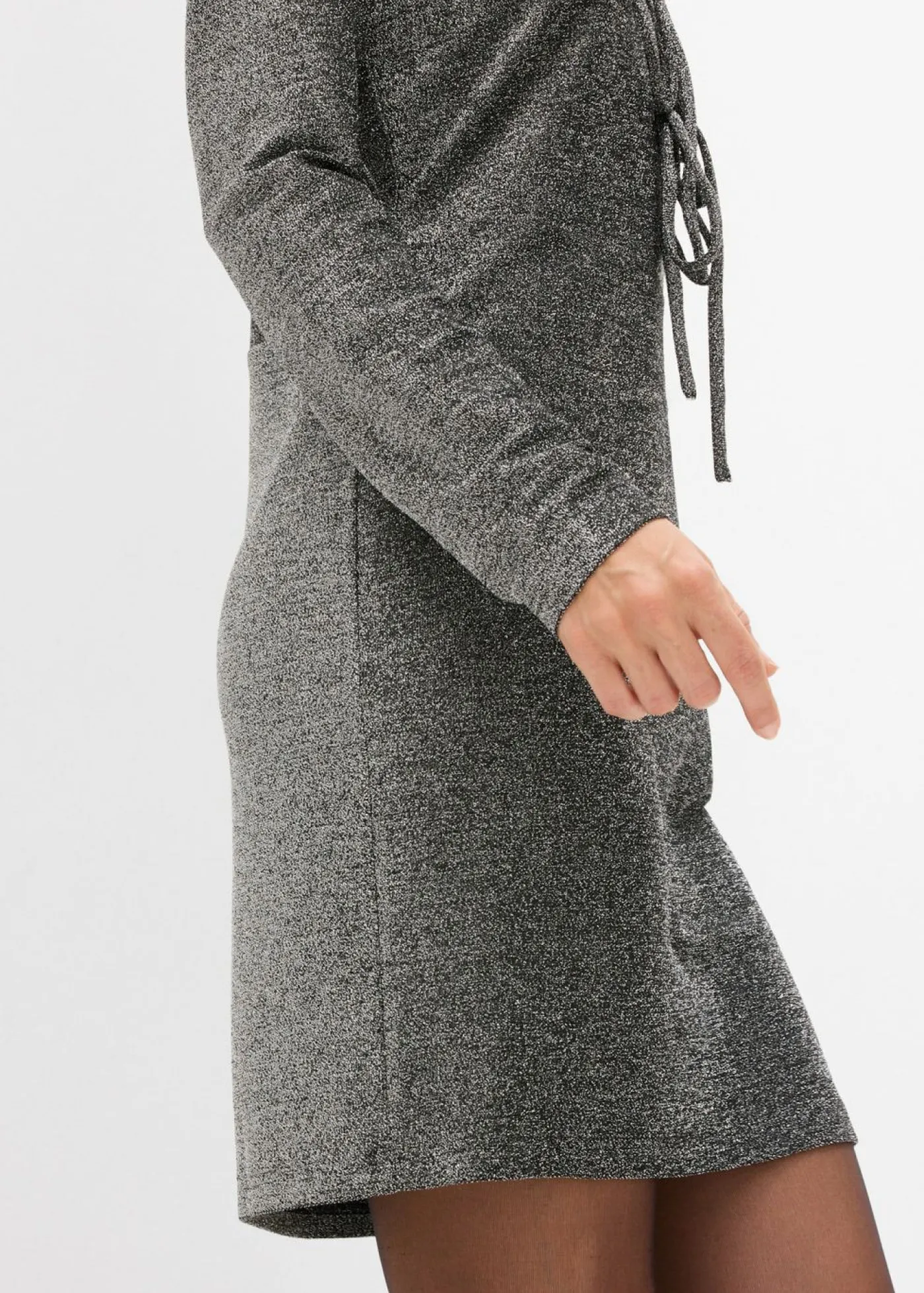 Discount Vestido corto con material brillante y detalle de lazo Mujer Vestidos