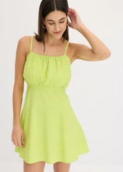 Vestido corto de algodón orgánico puro Mujer Vestidos