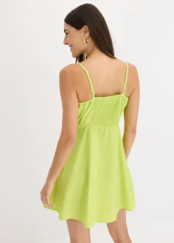 Vestido corto de algodón orgánico puro Mujer Vestidos