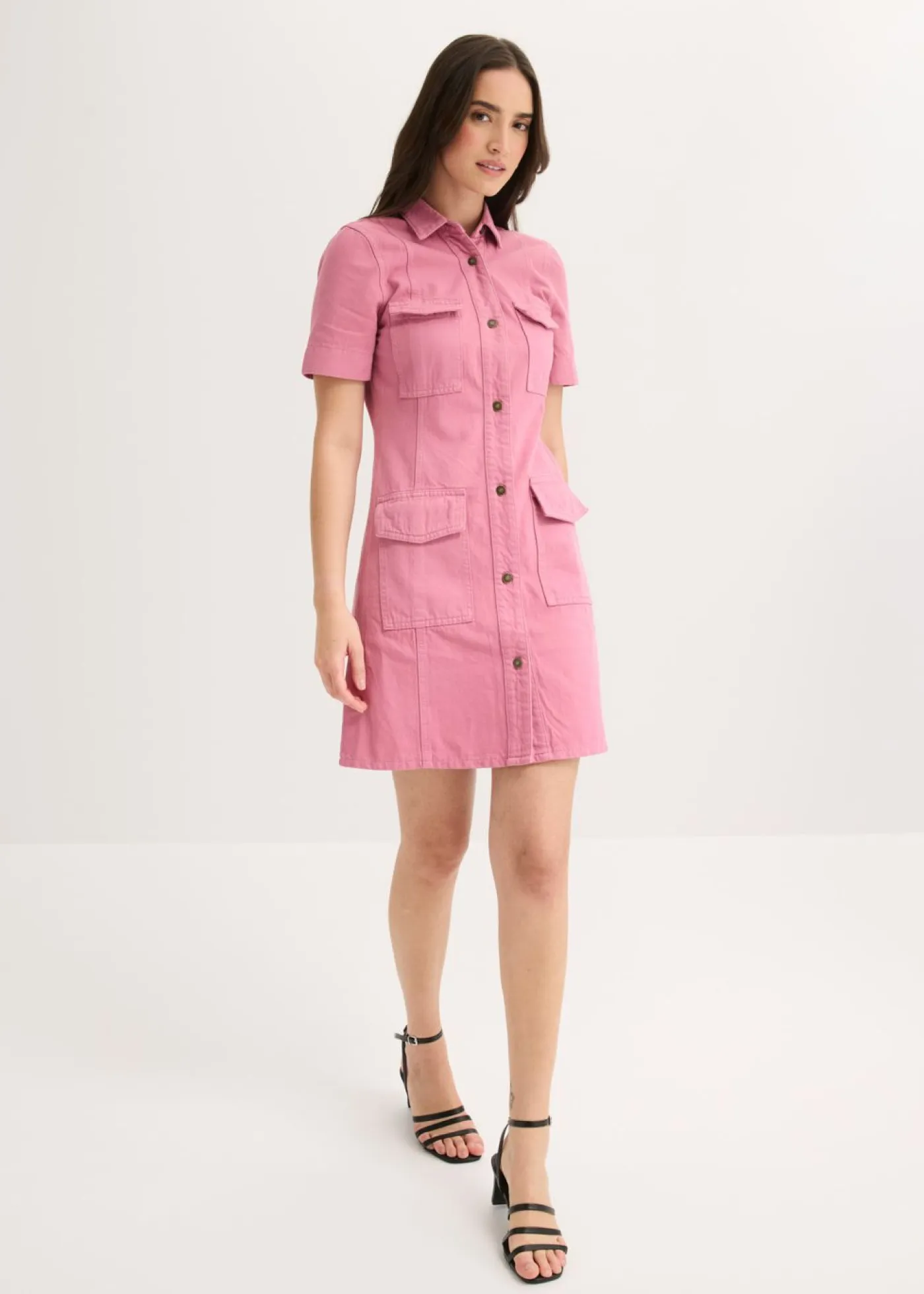 Online Vestido corto de algodón puro Mujer Vestidos|Novedades