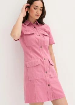 Online Vestido corto de algodón puro Mujer Vestidos|Novedades