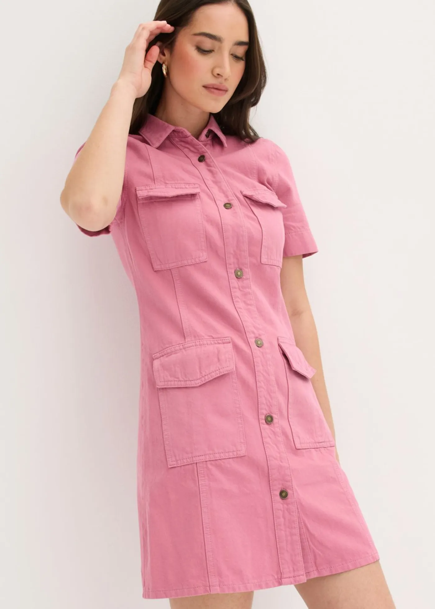 Online Vestido corto de algodón puro Mujer Vestidos|Novedades