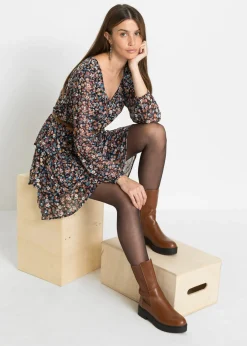 Vestido corto de malla Mujer Vestidos