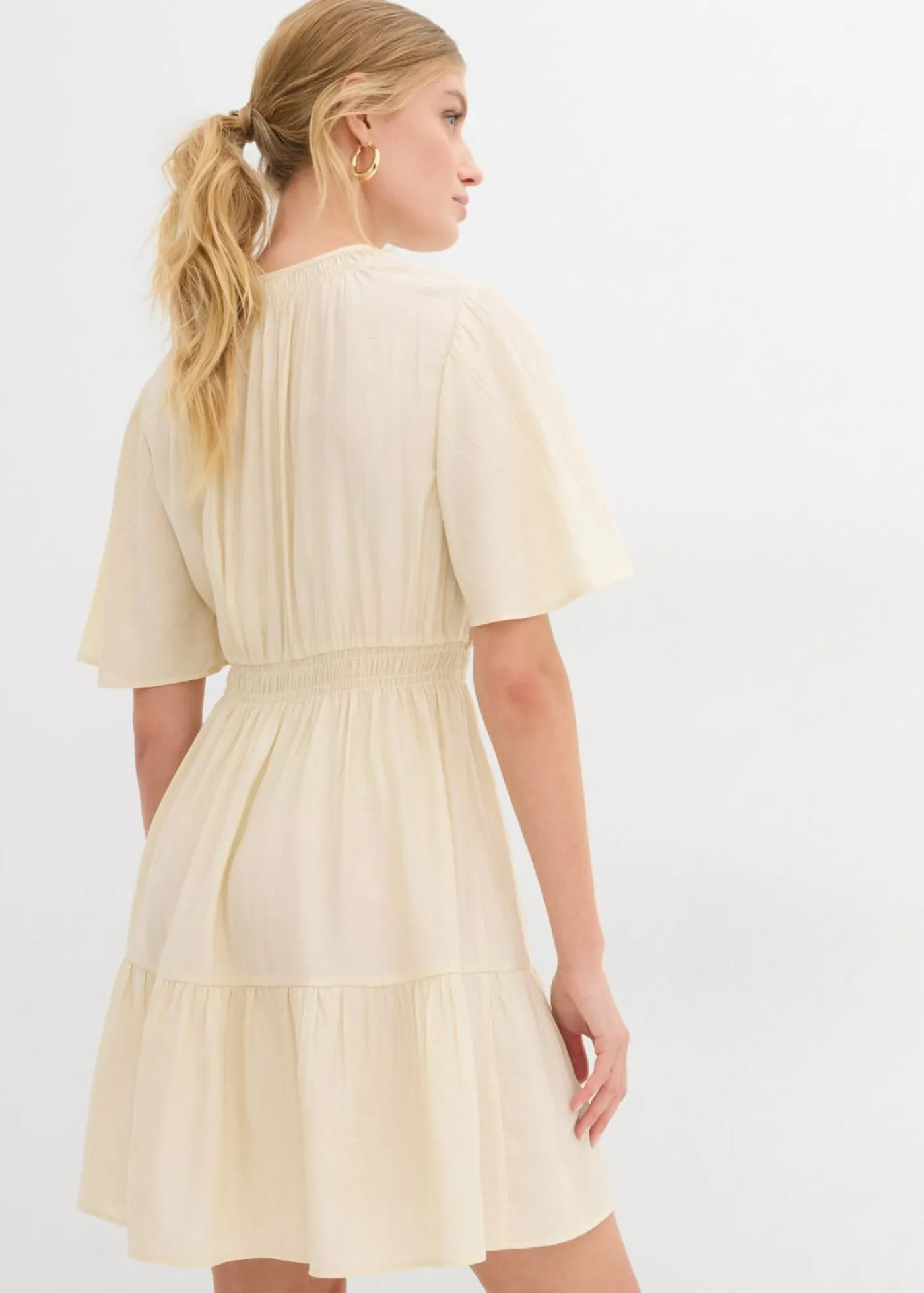 Outlet Vestido corto de mezcla de viscosa fluida Mujer Vestidos