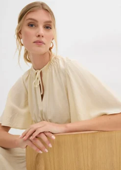 Outlet Vestido corto de mezcla de viscosa fluida Mujer Vestidos