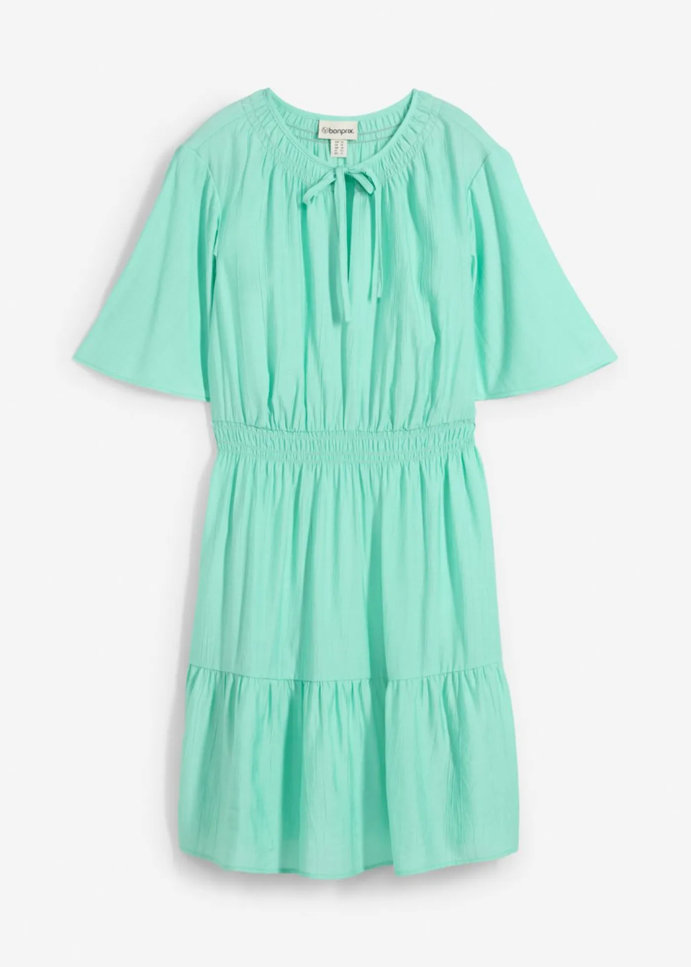 Sale Vestido corto de mezcla de viscosa fluida Mujer Vestidos