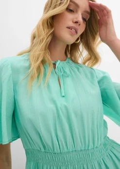 Sale Vestido corto de mezcla de viscosa fluida Mujer Vestidos