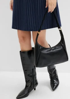 Outlet Vestido corto de mezcla de viscosa con raya diplomática Mujer Esenciales|Vestidos