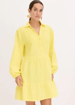 New Vestido corto de muselina con paneles Mujer Vestidos
