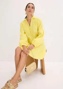 New Vestido corto de muselina con paneles Mujer Vestidos