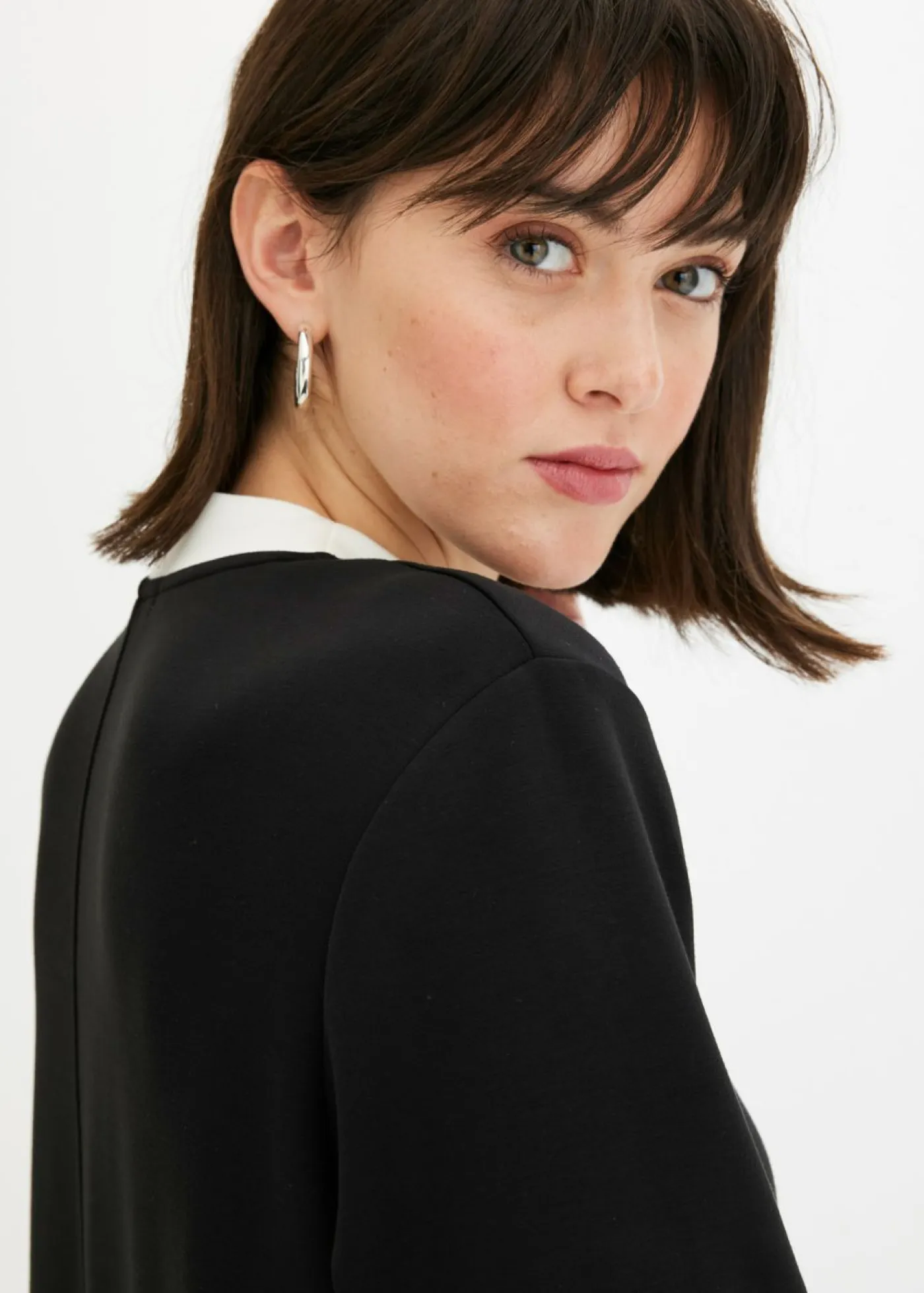 Best Vestido corto de neopreno con cuello alto Mujer Esenciales|Vestidos