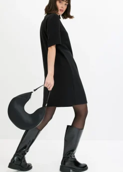 Best Vestido corto de neopreno con cuello alto Mujer Esenciales|Vestidos