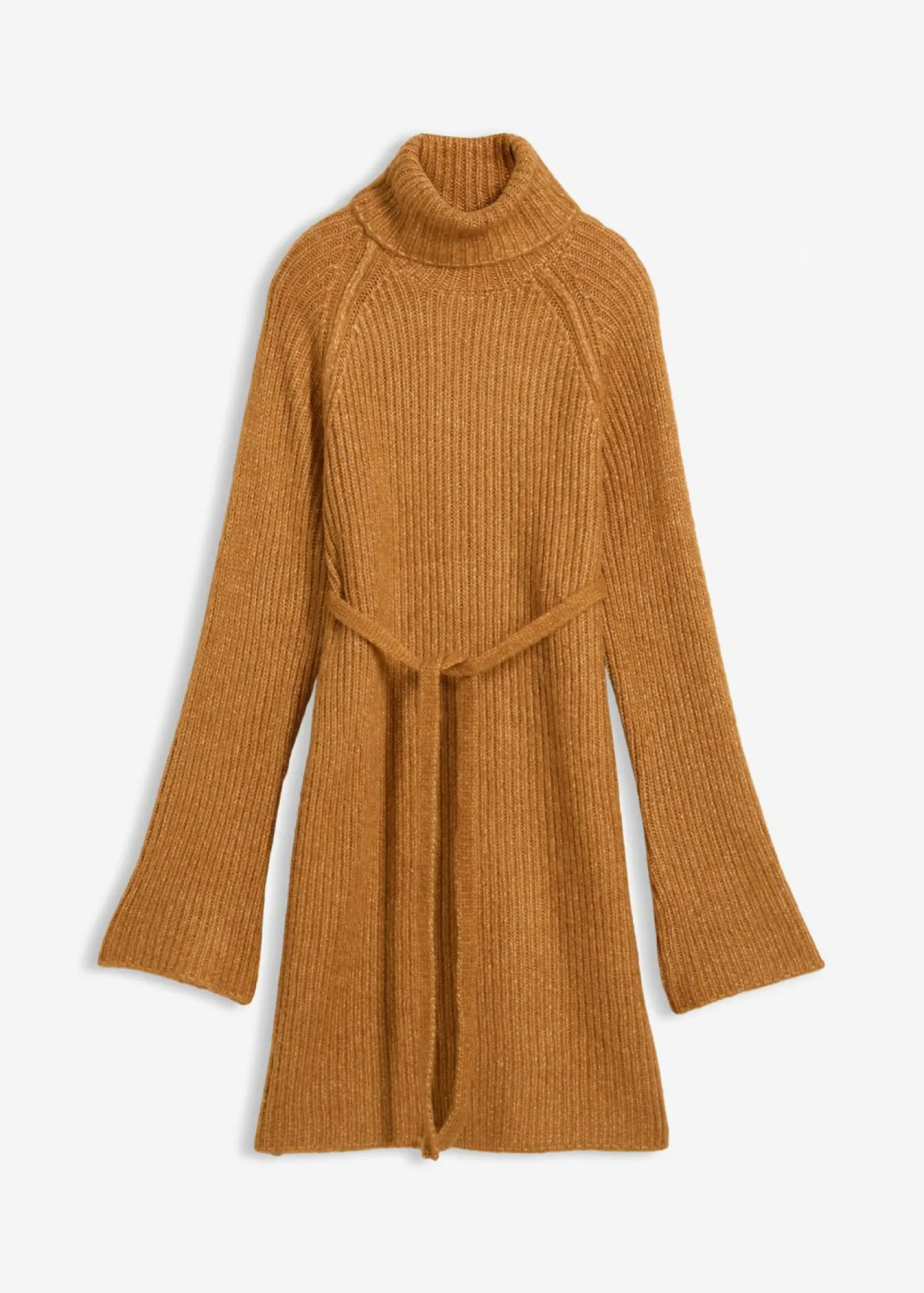 Clearance Vestido corto de punto acanalado con cuello vuelto Mujer Vestidos|Ropa De Punto
