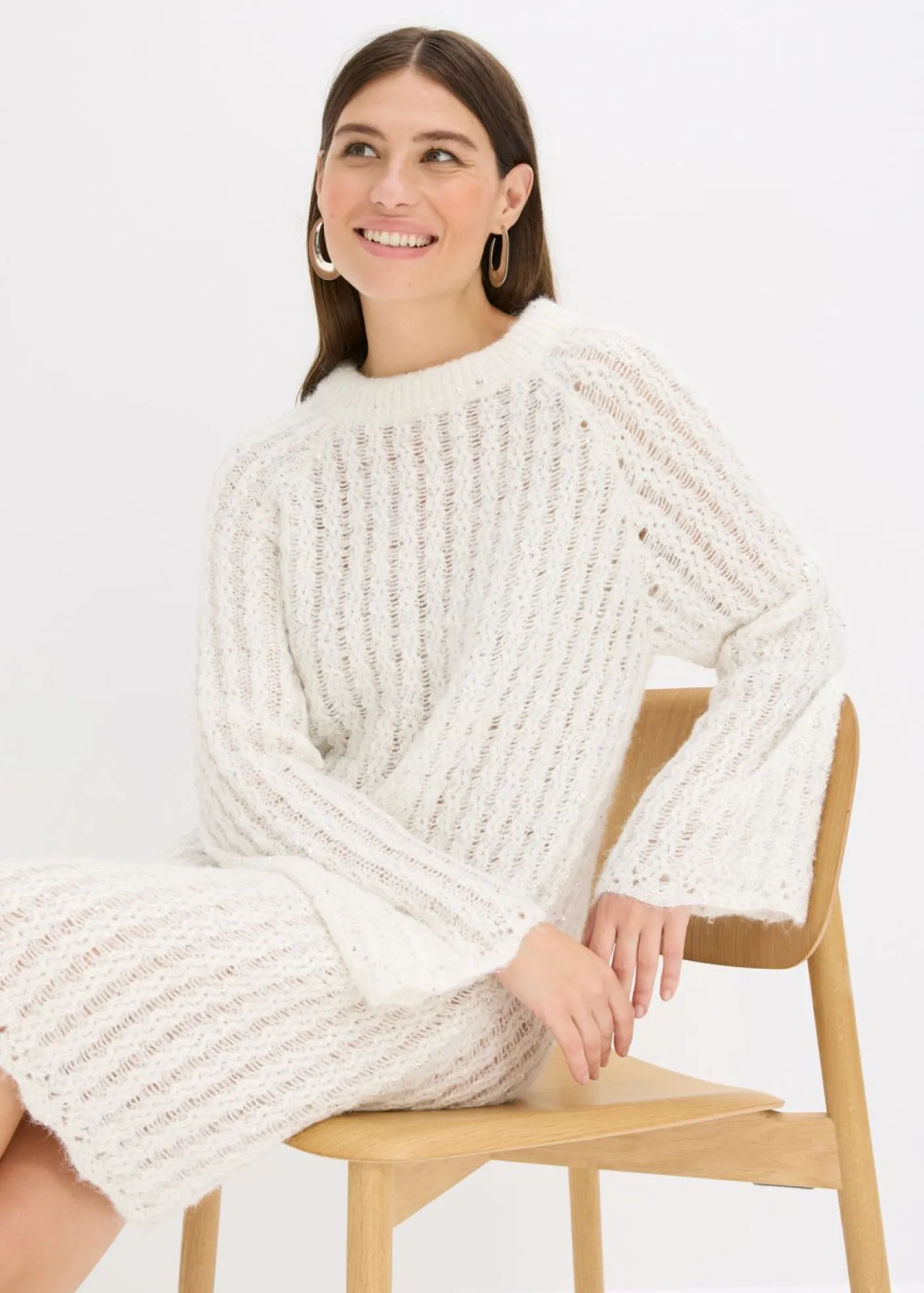 Best Vestido corto de punto con lazo de satén y ligeras transparencias Mujer Vestidos|Ropa De Punto