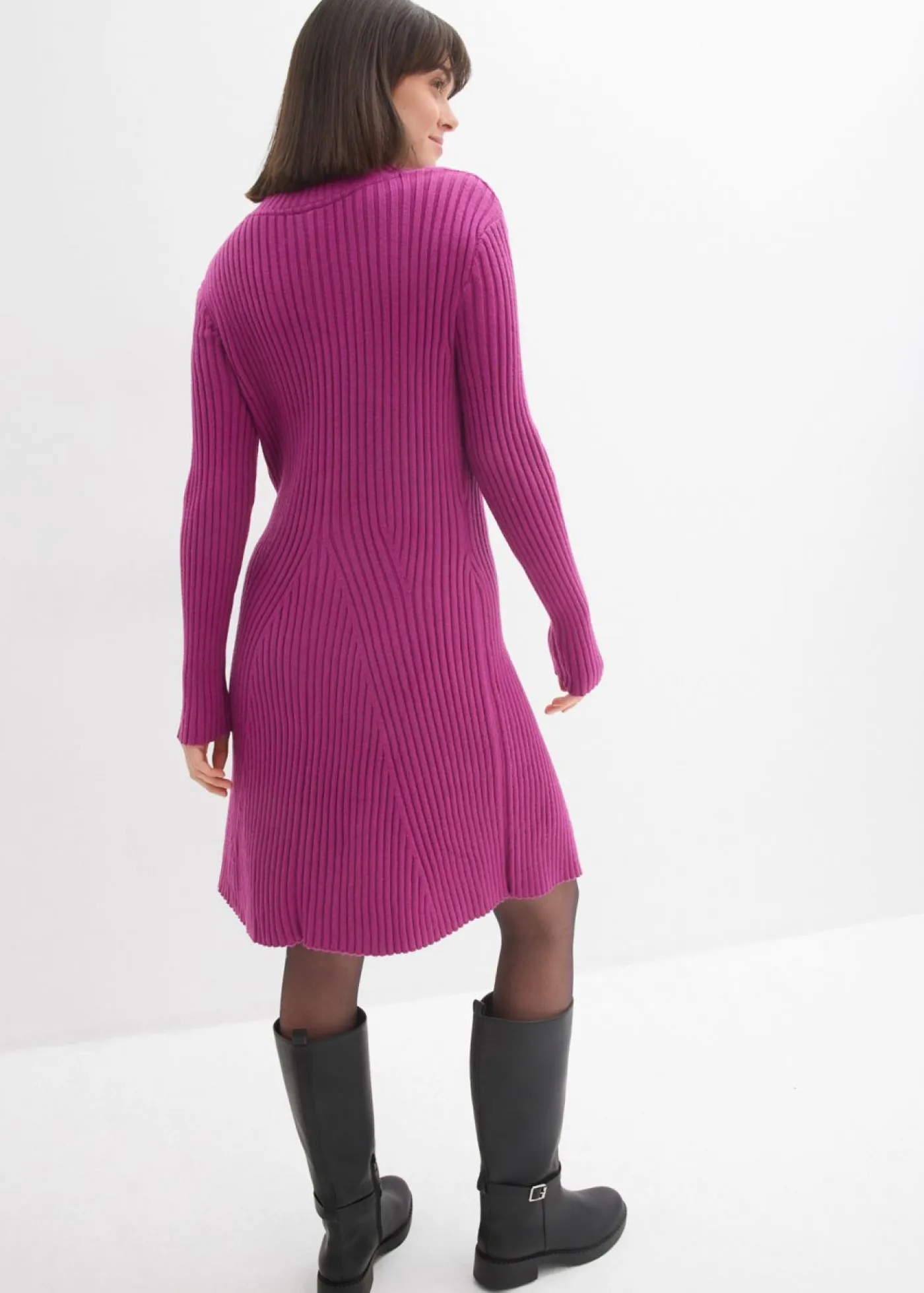 Outlet Vestido corto de punto de suave mezcla de viscosa Mujer Vestidos|Ropa De Punto