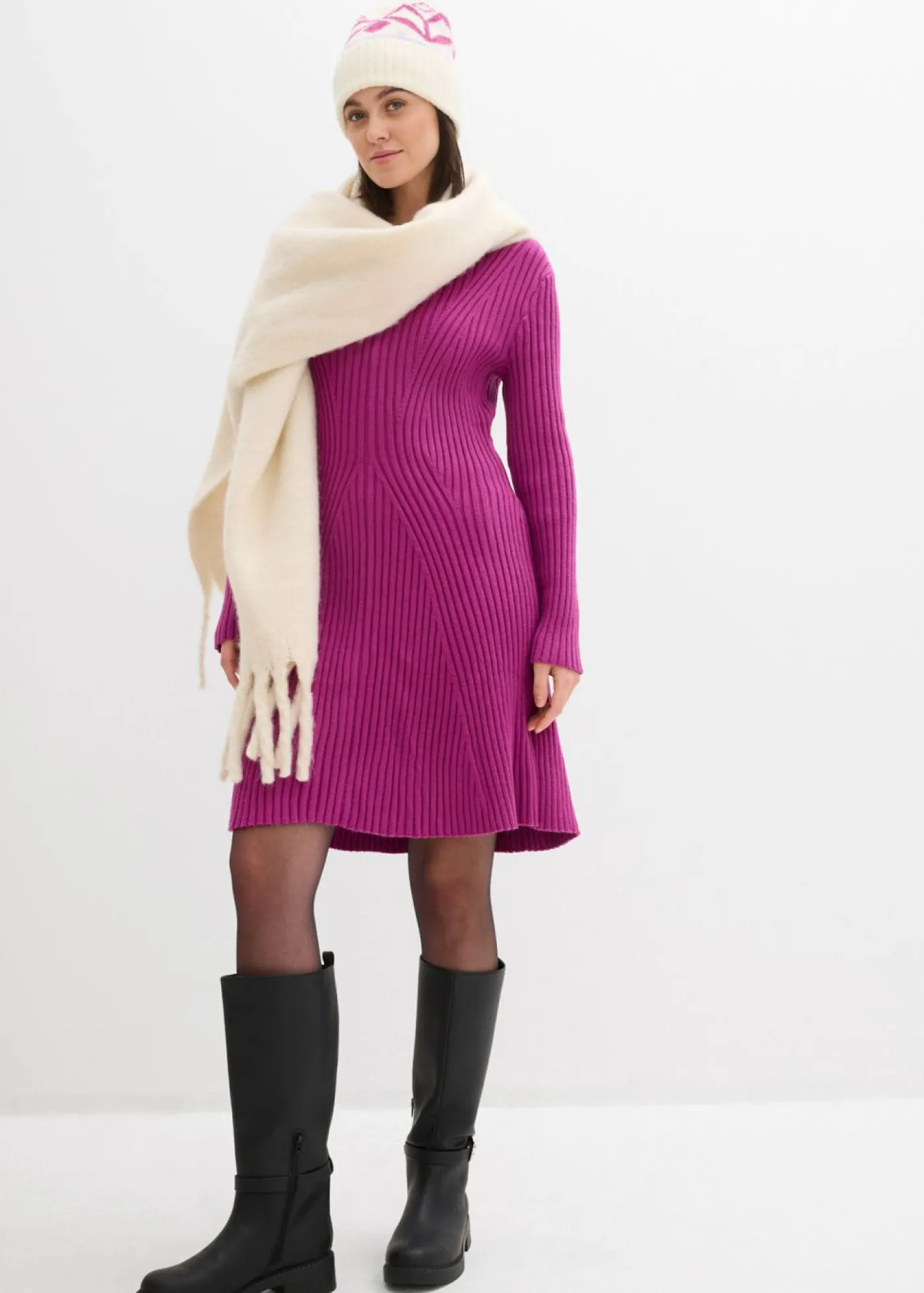 Outlet Vestido corto de punto de suave mezcla de viscosa Mujer Vestidos|Ropa De Punto