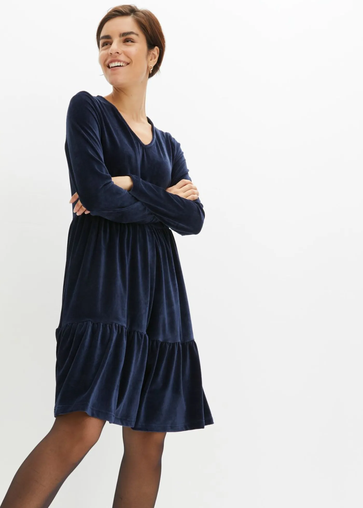 Sale Vestido corto de terciopelo elástico Mujer Vestidos