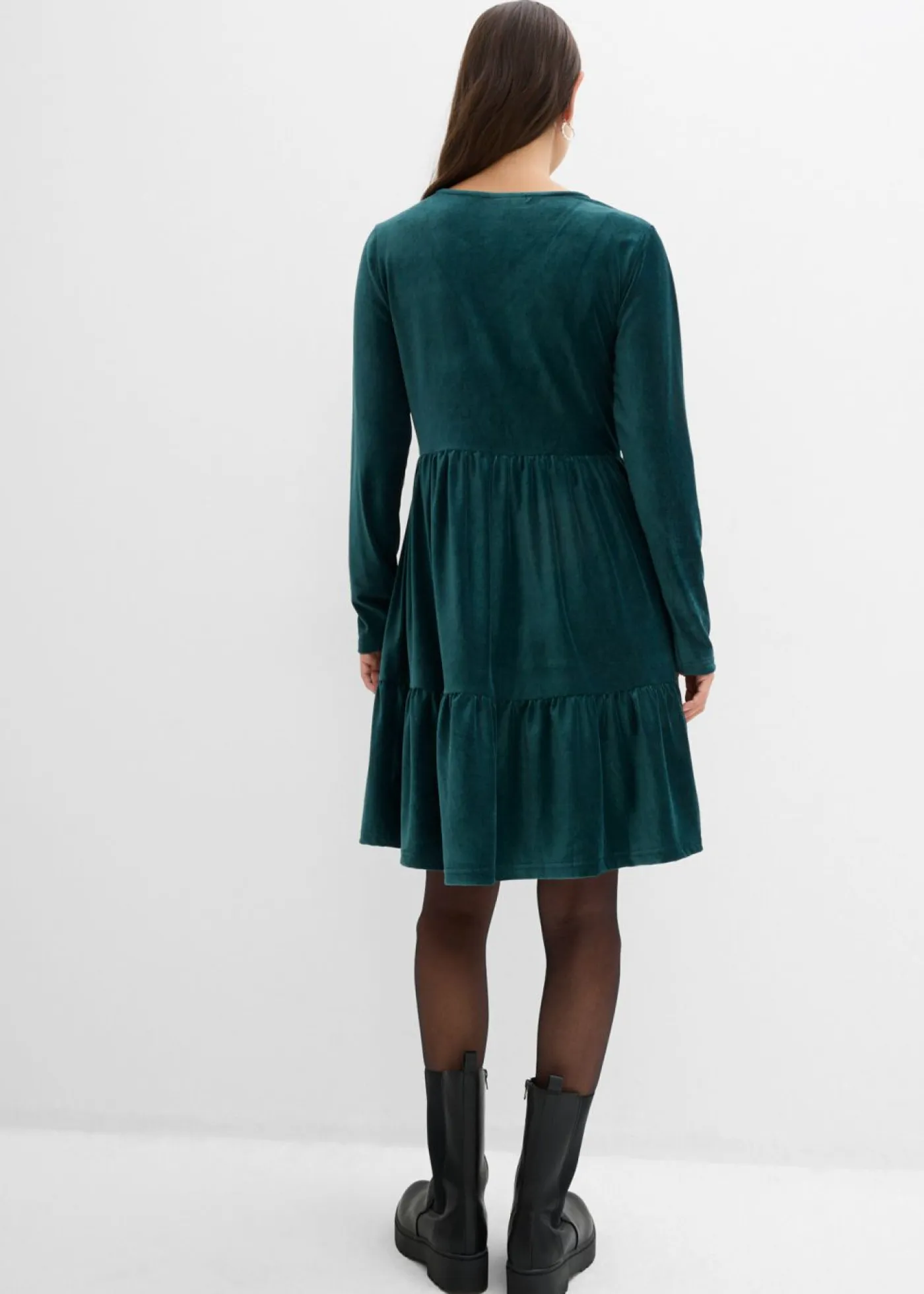 Hot Vestido corto de terciopelo elástico Mujer Vestidos