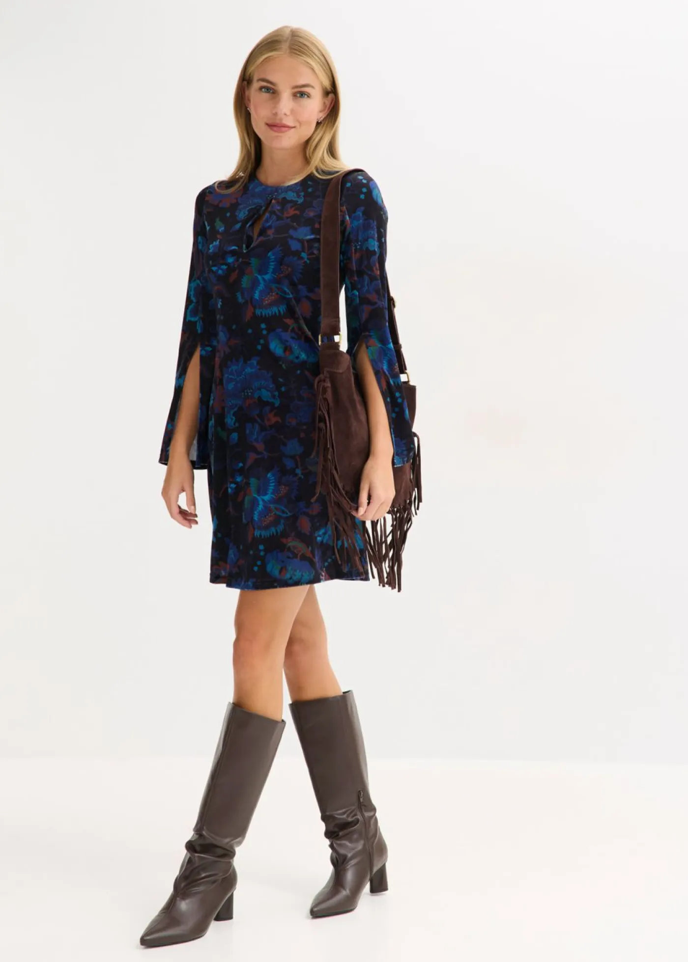 Sale Vestido corto de terciopelo fluido Mujer Vestidos