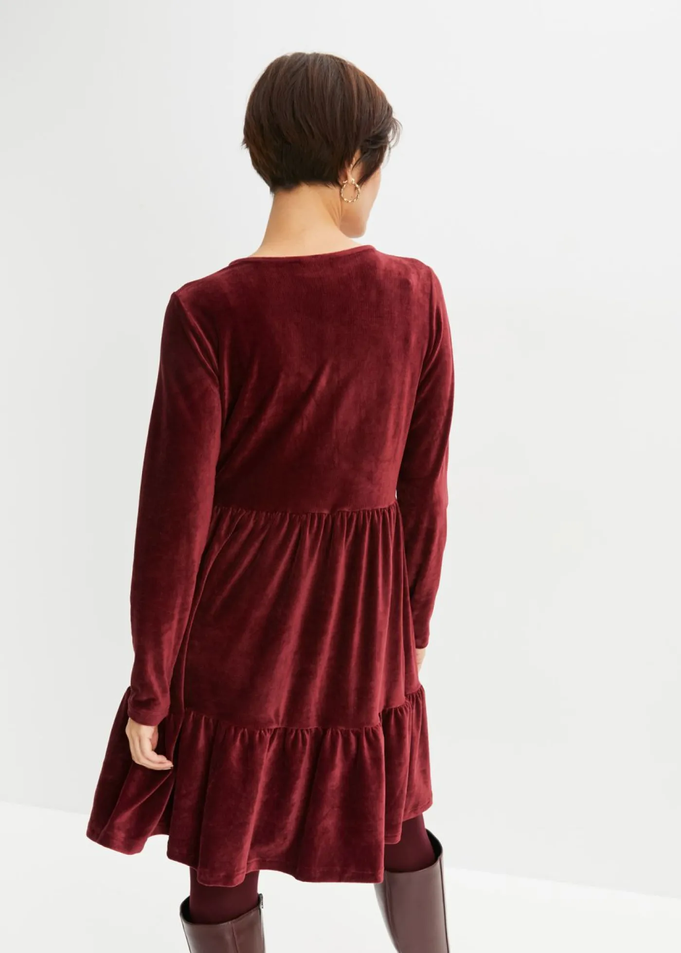 Hot Vestido corto de terciopelo elástico Mujer Vestidos