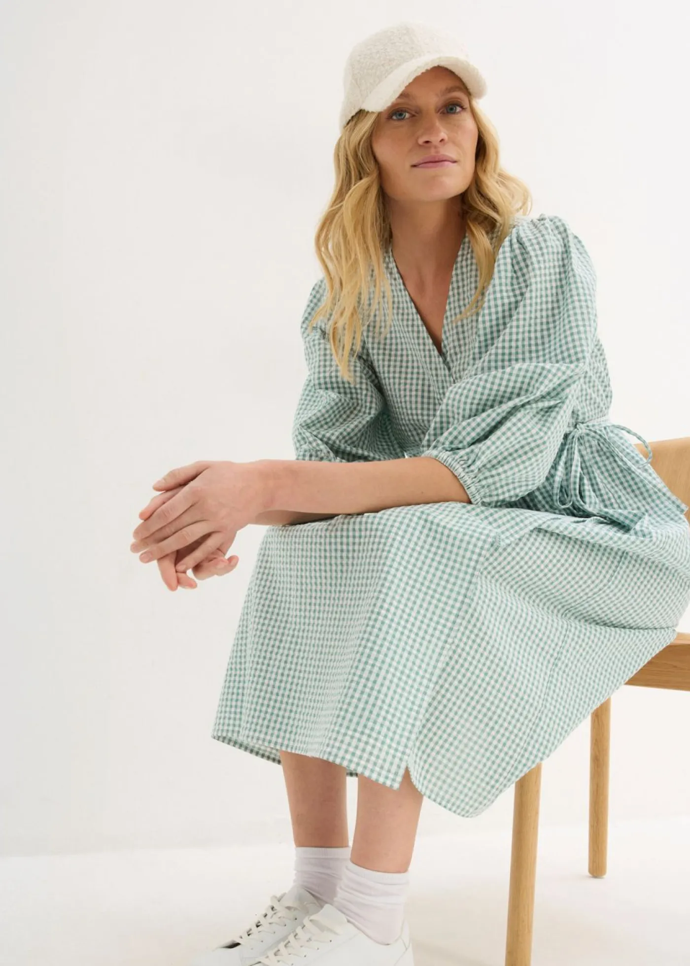 Hot Vestido cruzado de material estructurado Mujer Vestidos