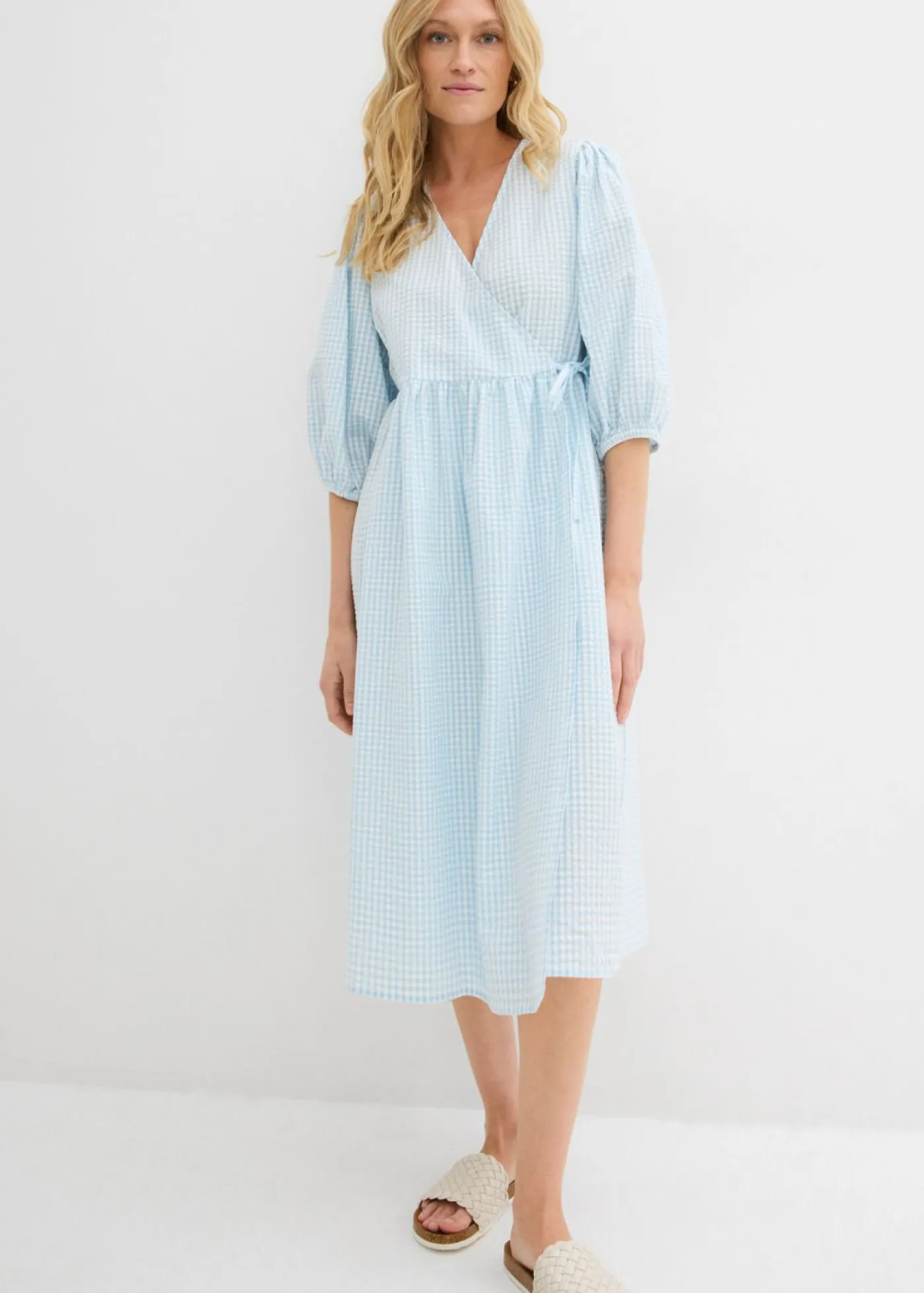 Discount Vestido cruzado de material estructurado Mujer Vestidos