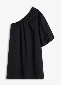 Vestido de algodón con un hombro al descubierto Mujer Vestidos