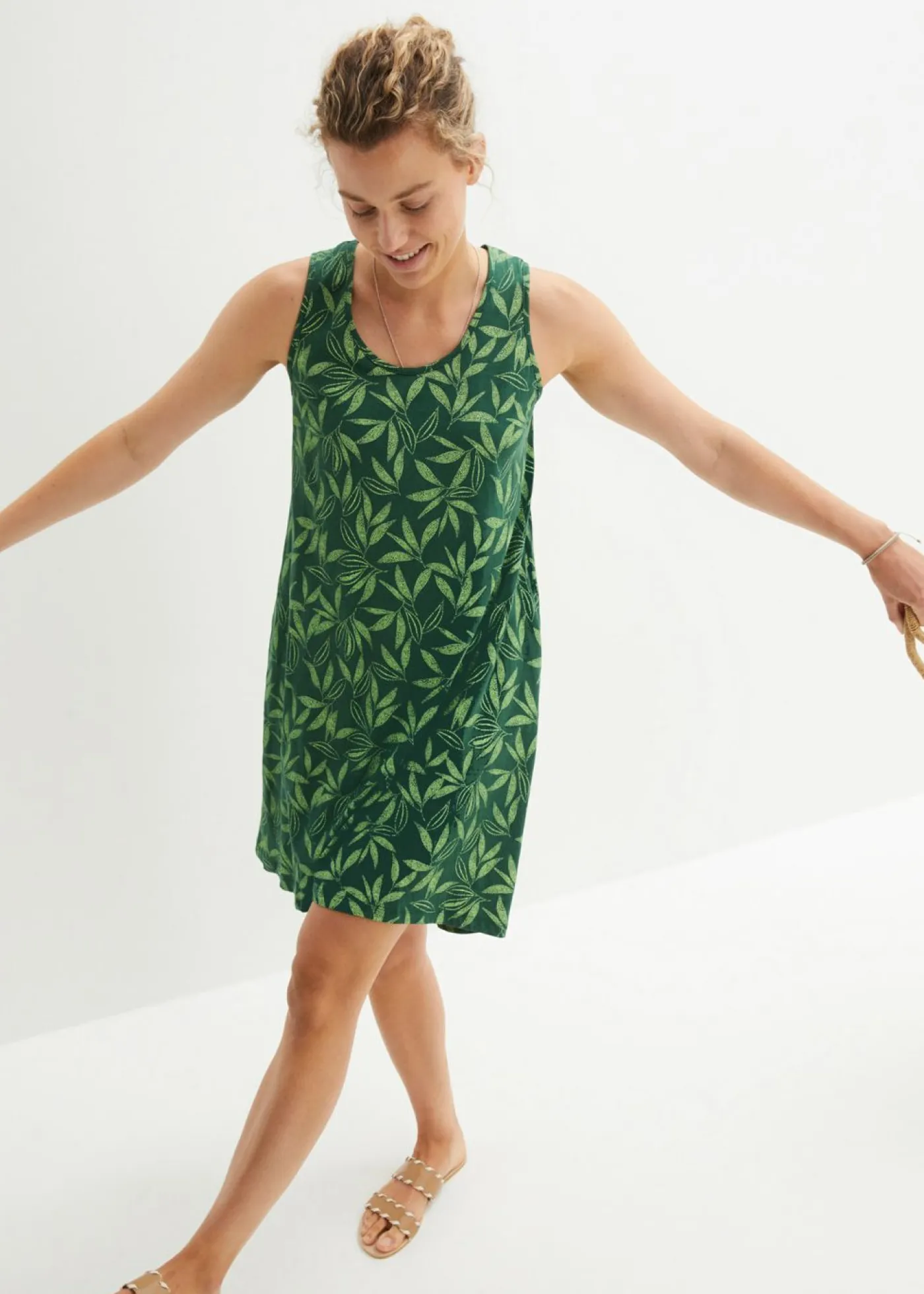 Clearance Vestido de algodón de estilo túnica Mujer Vestidos