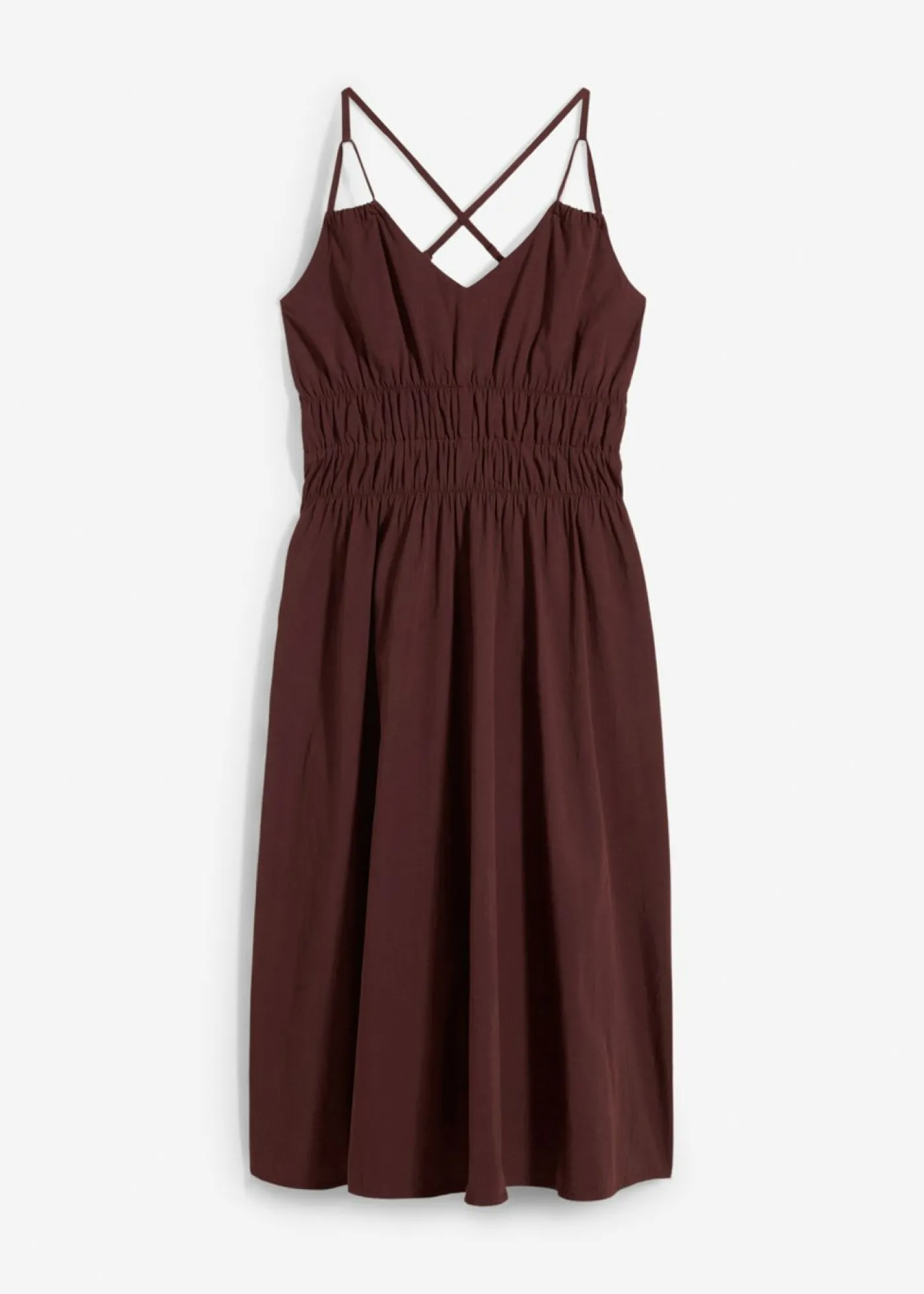 Outlet Vestido de algodón orgánico puro con tirantes Mujer Vestidos