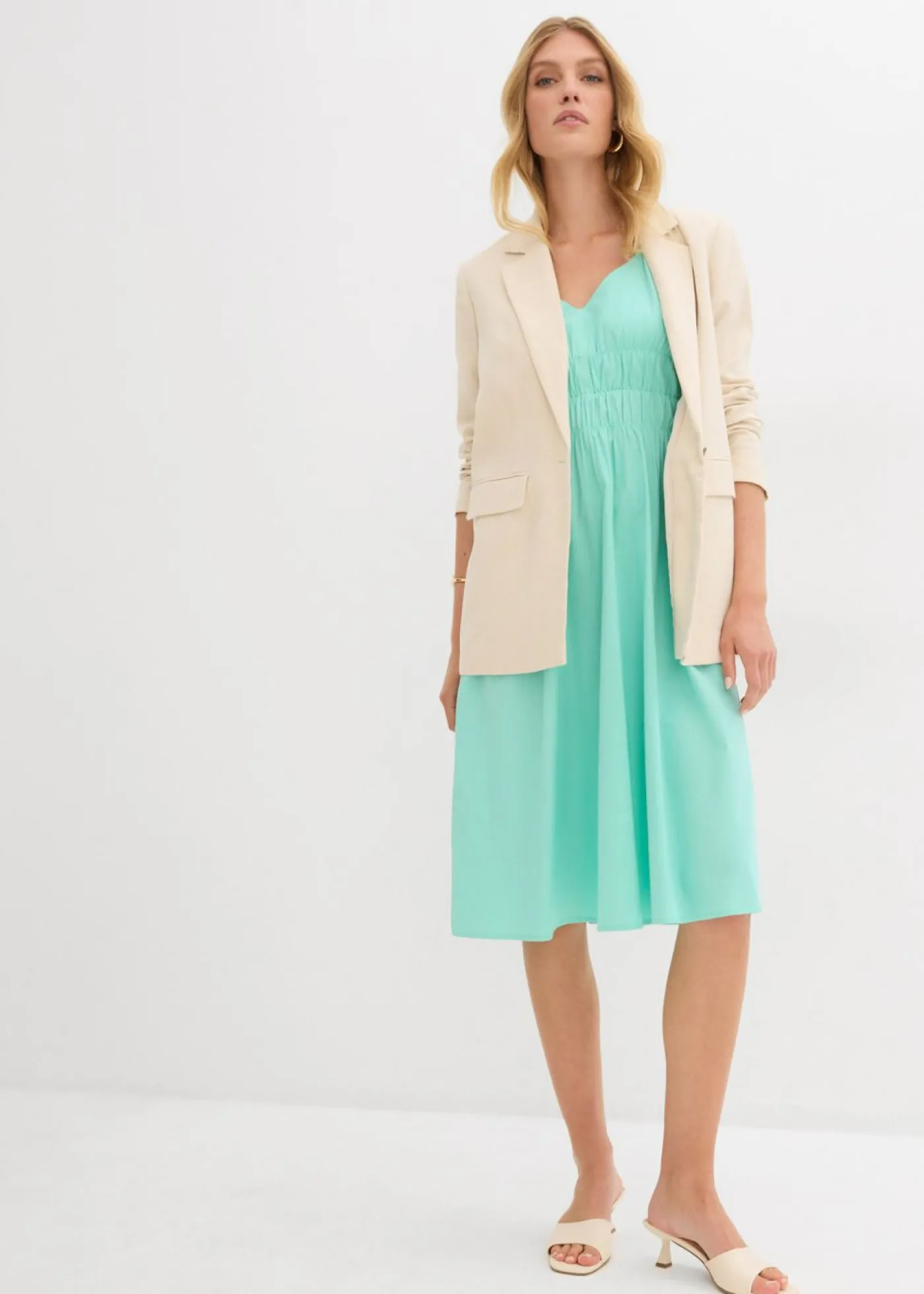 Best Vestido de algodón orgánico puro con tirantes Mujer Vestidos