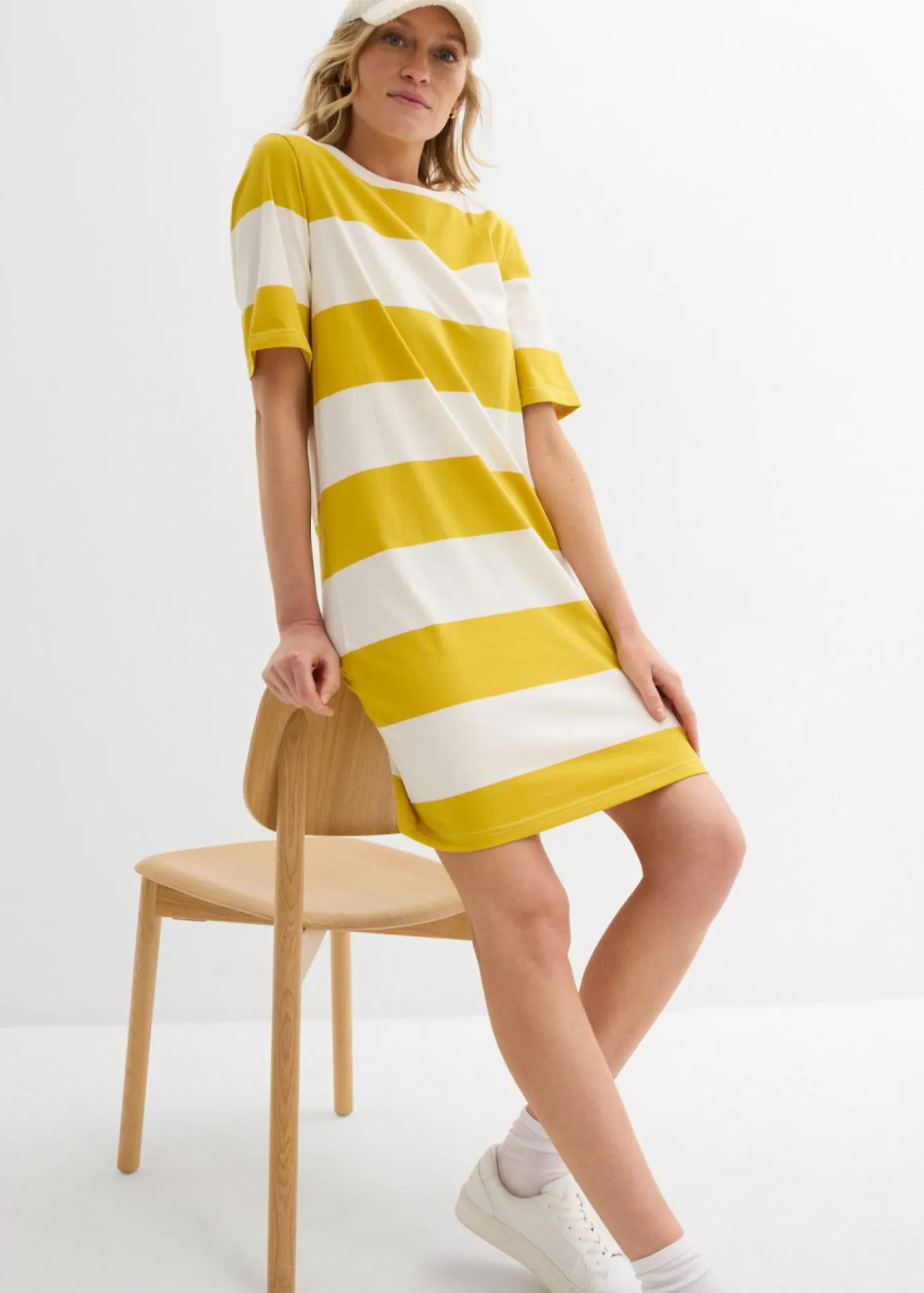 Discount Vestido de algodón orgánico puro con corte boxy Mujer Básicos|Vestidos