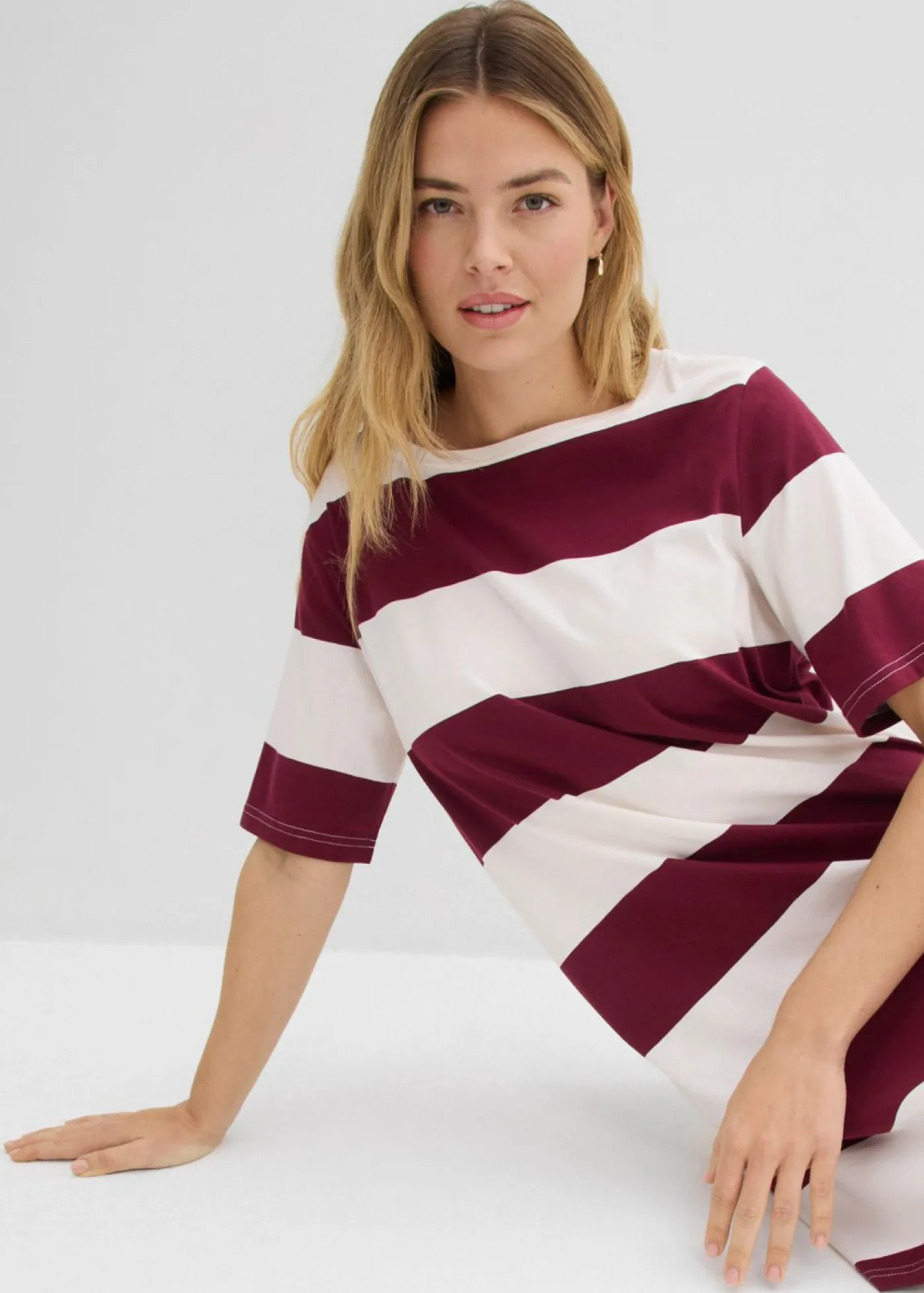 Sale Vestido de algodón orgánico puro con corte boxy Mujer Básicos|Vestidos
