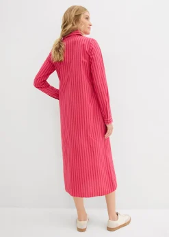 Outlet Vestido de algodón puro con cuello de camisa Mujer Vestidos|Novedades