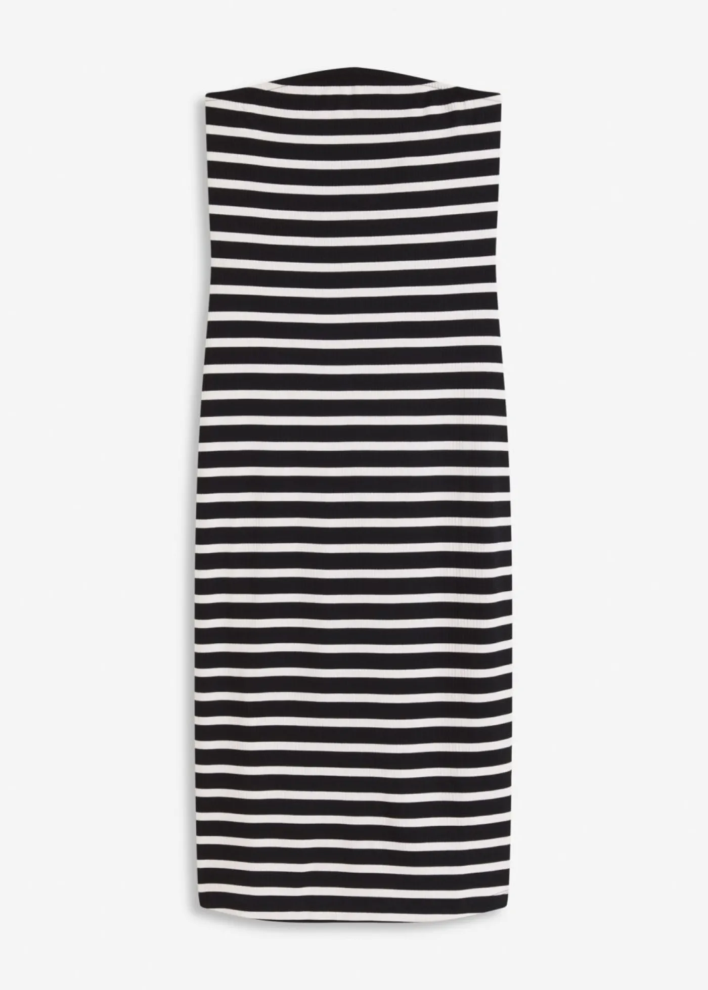 New Vestido de canalé tipo bandeau Mujer Vestidos