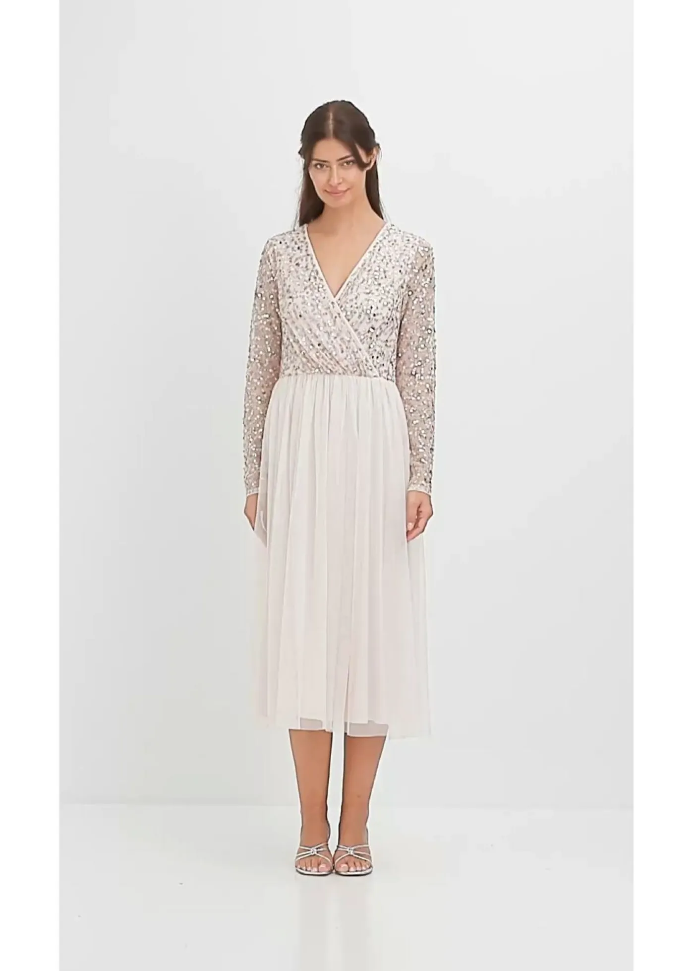 New Vestido de cóctel con bordado de lentejuelas Mujer Vestidos|Novedades