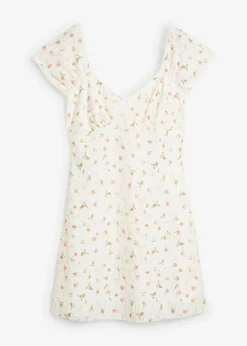 Outlet Vestido de encaje con estampado de flores Mujer Vestidos