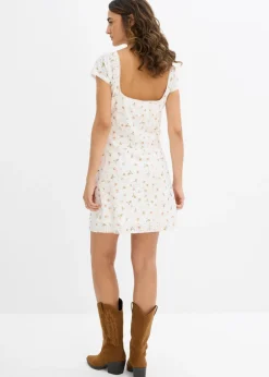 Outlet Vestido de encaje con estampado de flores Mujer Vestidos