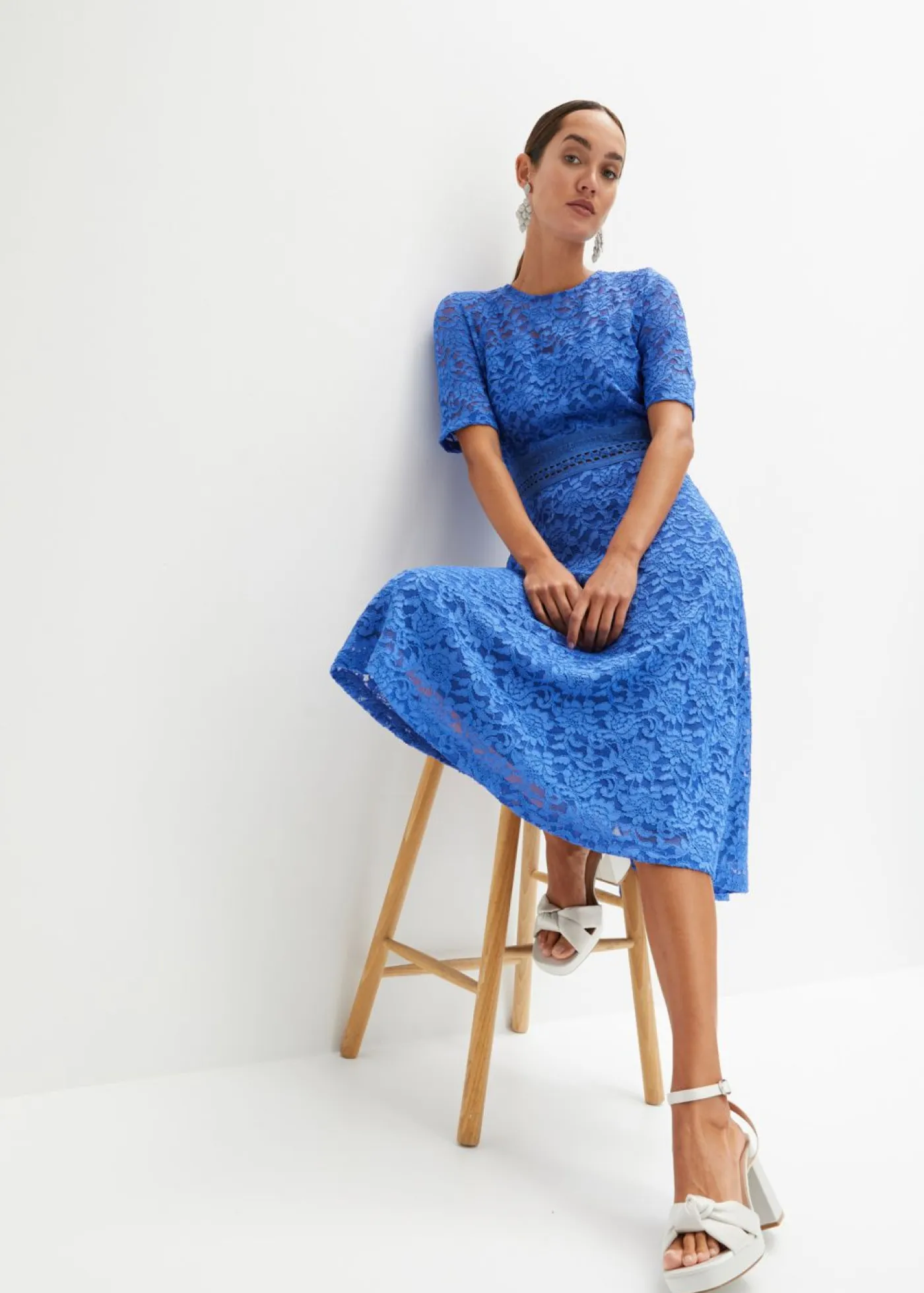 Vestido de encaje con ganchillo Mujer Vestidos|Ropa Elegante