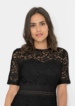 Online Vestido de encaje con ganchillo Mujer Vestidos|Ropa Elegante