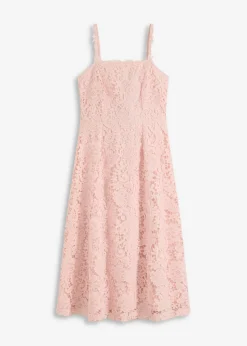 Outlet Vestido de encaje con tirantes decorados Mujer Vestidos|Ropa Elegante