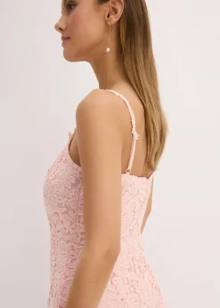 Outlet Vestido de encaje con tirantes decorados Mujer Vestidos|Ropa Elegante