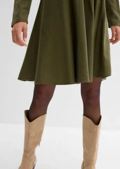 New Vestido de franela ligero de algodón puro Mujer Vestidos