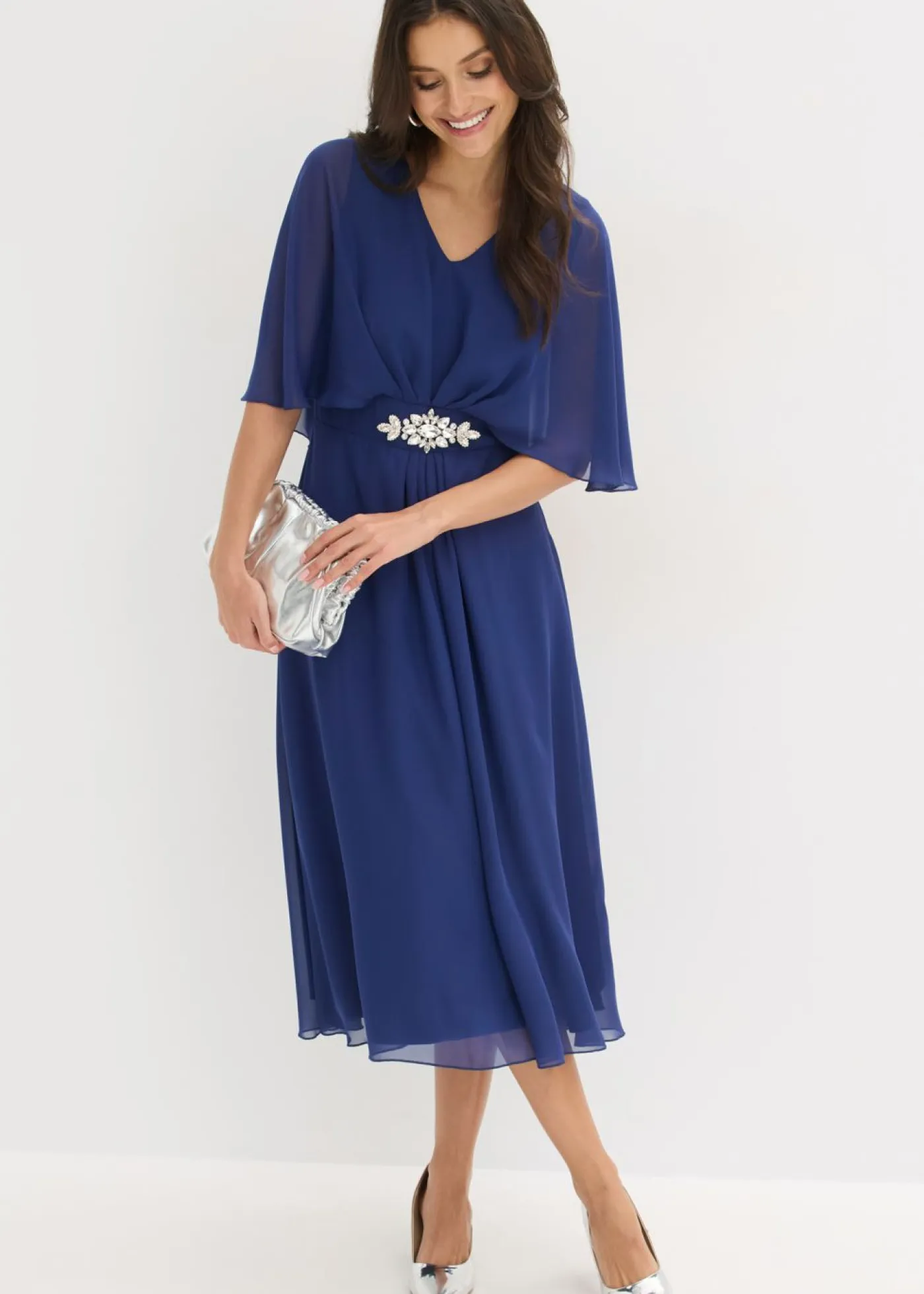 Discount Vestido de gasa con aplicación de piedras Mujer Vestidos|Ropa Elegante