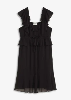 Vestido de gasa con corte en A Mujer Vestidos